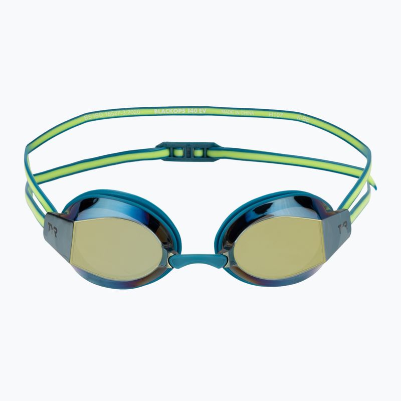 Okulary do pływania TYR Blackops 140 Ev Racing Mirrored turquoise/lime 2