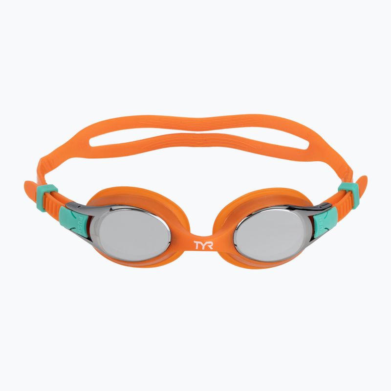 Okulary do pływania dziecięce TYR Swimple Metallized orange/multi 2