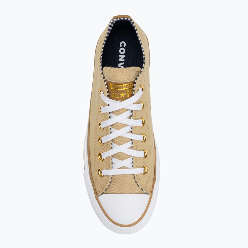 Trampki damskie Converse Chuck Taylor All Star Lift Platform Herringbone Stripe utility sunflower/trek tan 5