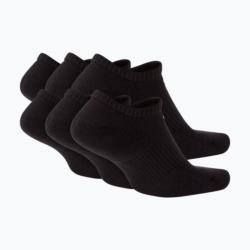 Skarpety męskie Nike Everyday Plus Cushioned No Show 6 par black/white 2
