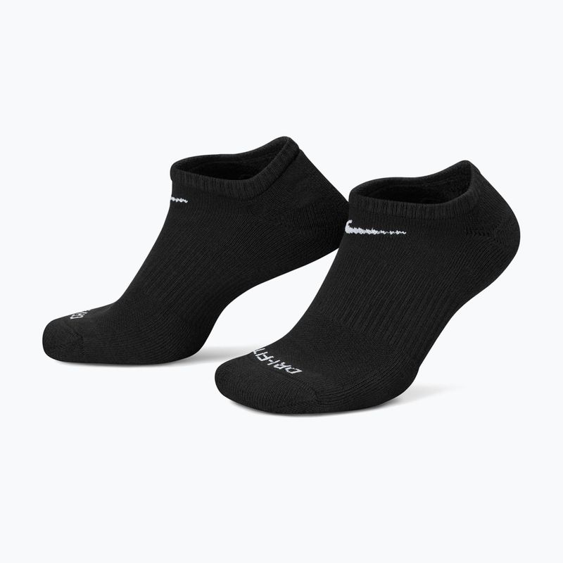 Skarpety męskie Nike Everyday Plus Cushioned No Show 6 par black/white 3