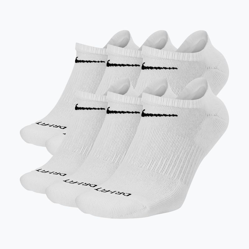 Skarpety męskie Nike Everyday Plus Cushioned No Show 6 par white/black