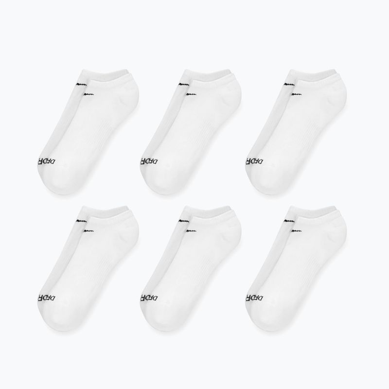 Skarpety męskie Nike Everyday Plus Cushioned No Show 6 par white/black 4