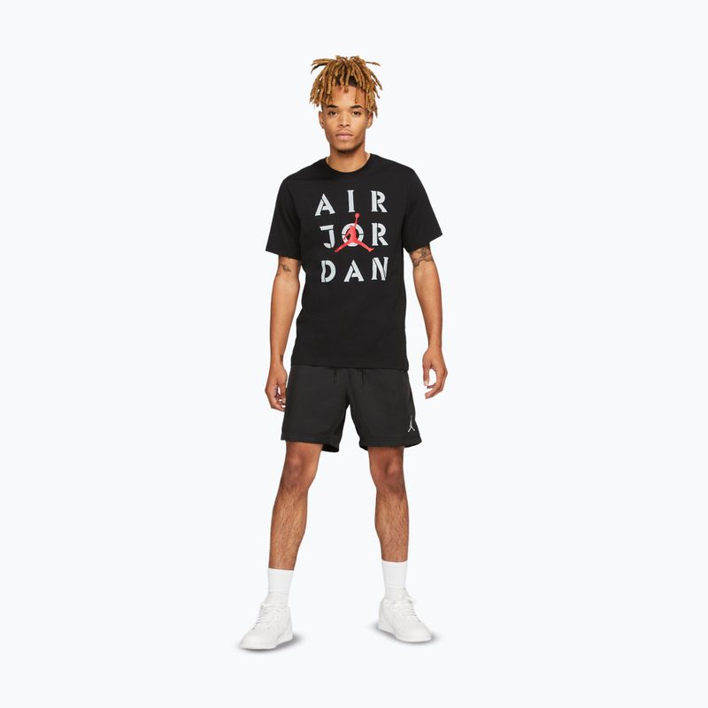 Koszulka męska  Jordan AJ5 Graphic black/white/gum red 2