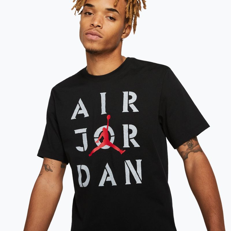 Koszulka męska  Jordan AJ5 Graphic black/white/gum red 4