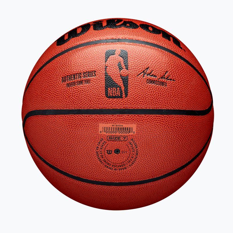 Piłka do koszykówki Wilson NBA Authentic Indoor orange rozmiar 7 6