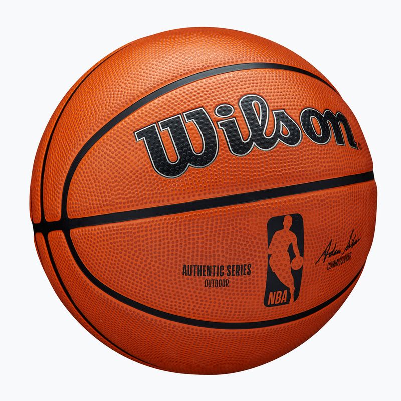 Piłka do koszykówki dziecięca Wilson NBA Authentic Series Outdoor brown rozmiar 5 2