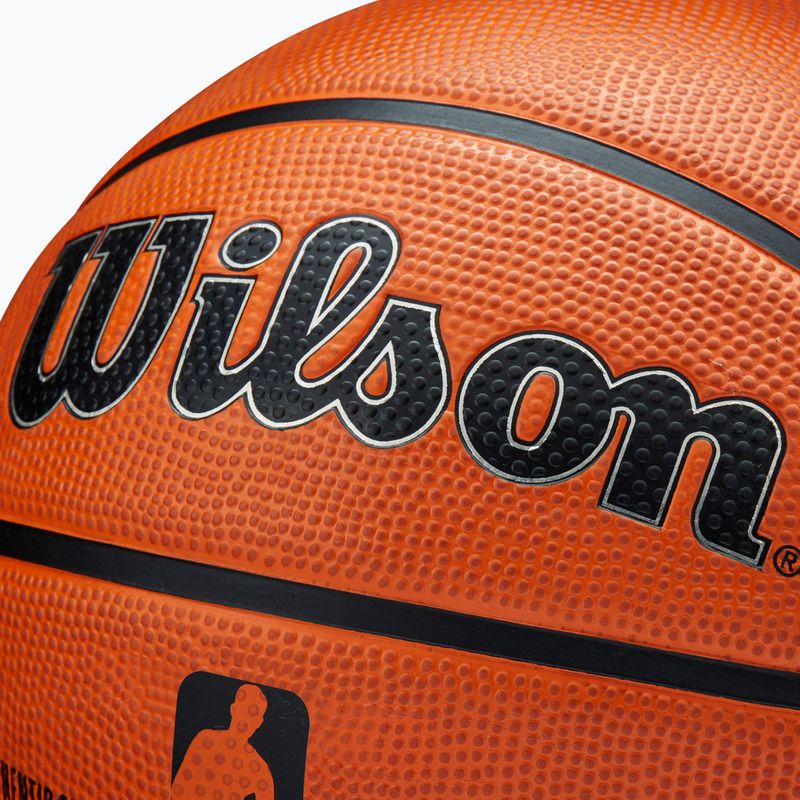 Piłka do koszykówki dziecięca Wilson NBA Authentic Series Outdoor brown rozmiar 5 7