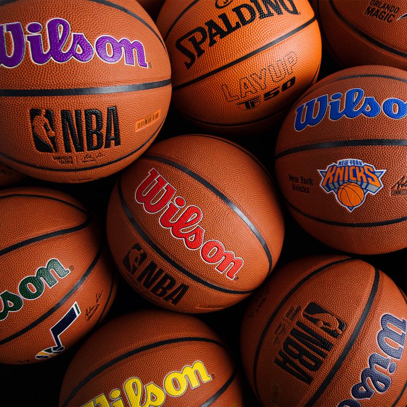 Piłka do koszykówki dziecięca Wilson NBA Authentic Series Outdoor brown rozmiar 5 10