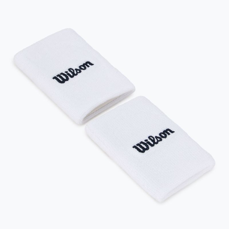 Frotki na nadgarstek Wilson Wide Terry Wristband 2 szt. bright white