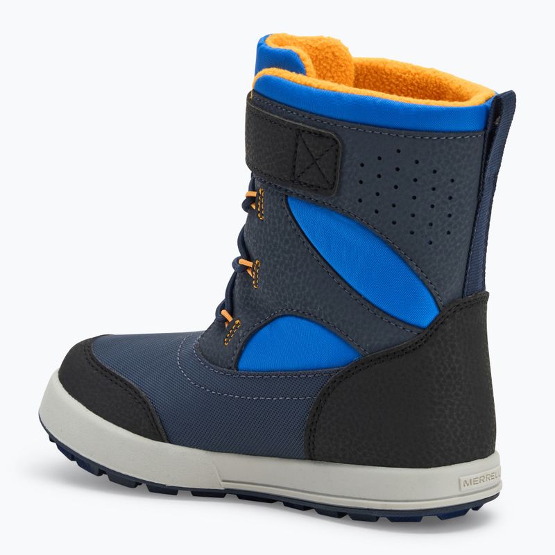 Śniegowce dziecięce Merrell Snow Storm 3.0 Wtrpf blue/black/orange 3