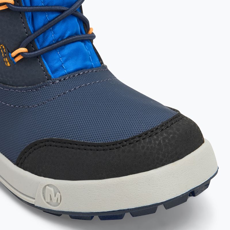 Śniegowce dziecięce Merrell Snow Storm 3.0 Wtrpf blue/black/orange 7