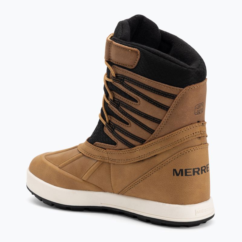 Śniegowce dziecięce Merrell Snow Bank 5.0 WP wheat/black 3