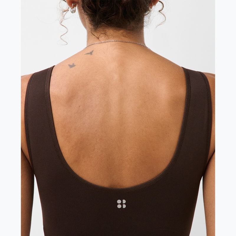 Biustonosz treningowy Sweaty Betty Stamina Seamless Scoop espresso brown 4