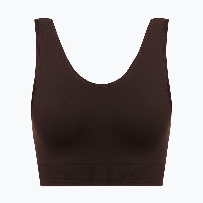 Biustonosz treningowy Sweaty Betty Stamina Seamless Scoop espresso brown 5