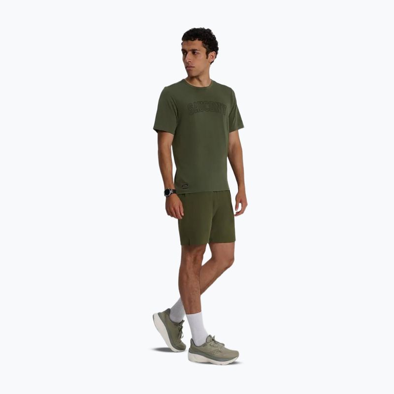 Koszulka do biegania męska Saucony Stopwatch fatigue heather