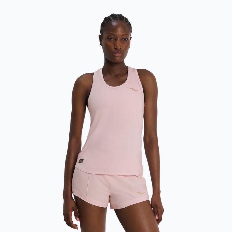 Koszulka do biegania damska Saucony Stopwatch Singlet silk heather