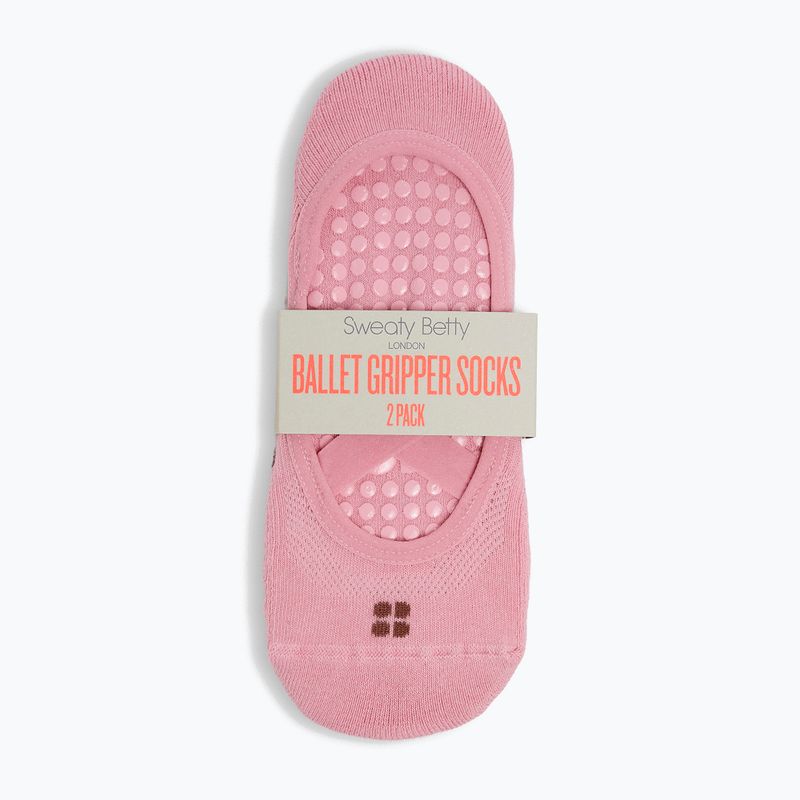 Skarpety damskie Sweaty Betty Ballet Gripper 2 pary decopink chestnutbrown 2