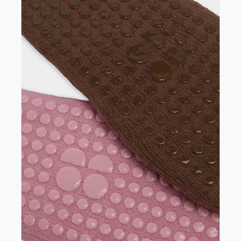 Skarpety damskie Sweaty Betty Ballet Gripper 2 pary decopink chestnutbrown 3