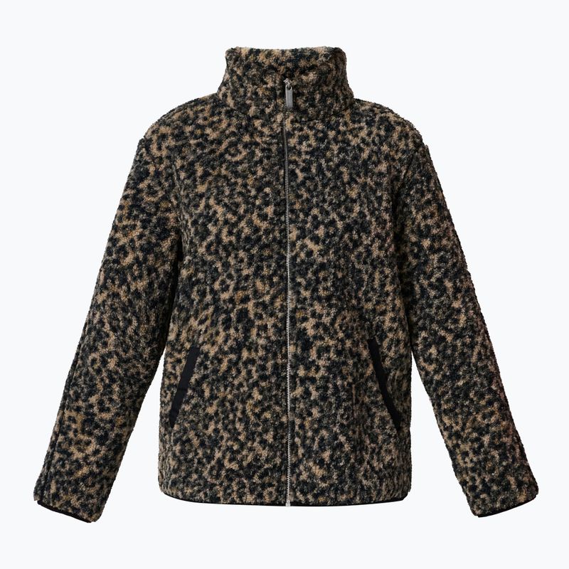 Bluza damska Sweaty Betty Plush Contrast Zip Up Fleece brown ink leopard print 7