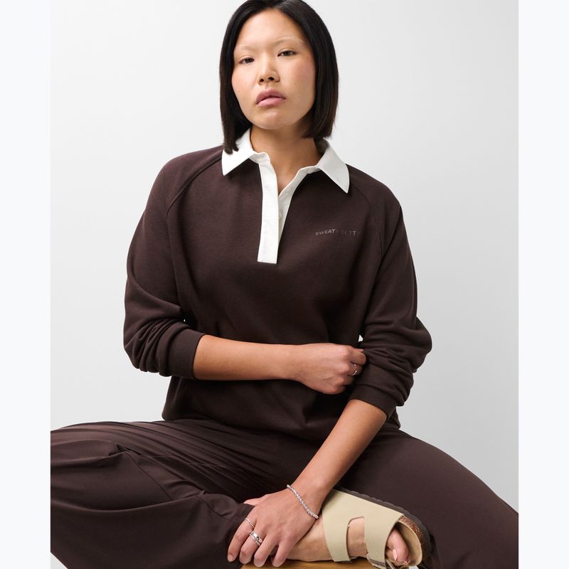 Bluza damska Sweaty Betty Revive Rugby espresso brown 4