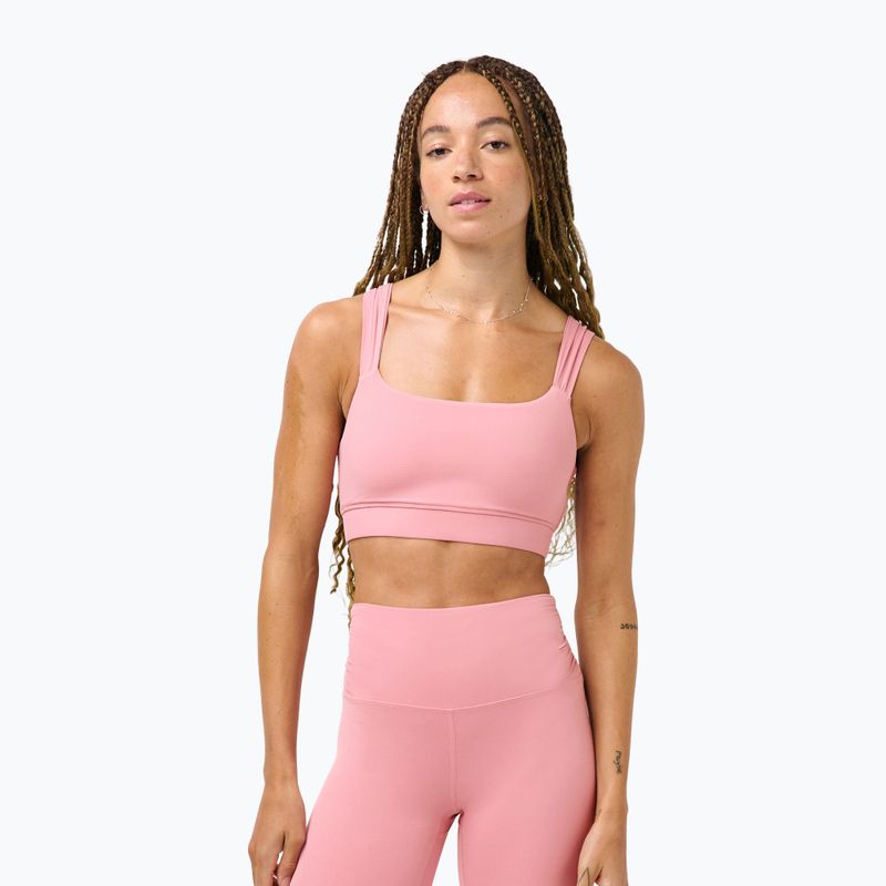 Biustonosz treningowy Sweaty Betty Ultimate Studio Ruched dark deco pink