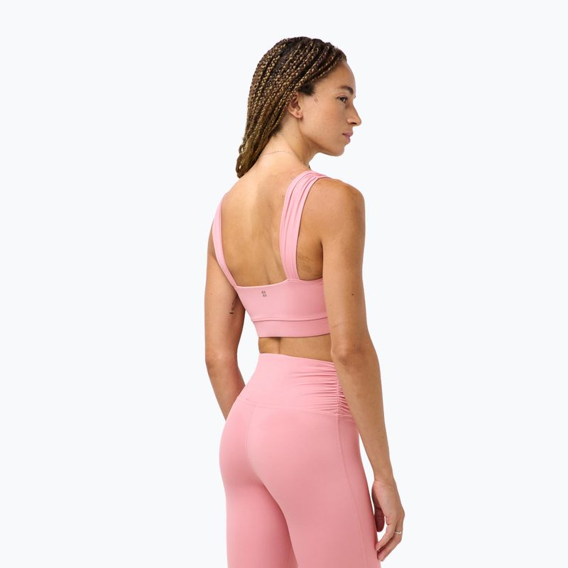 Biustonosz treningowy Sweaty Betty Ultimate Studio Ruched dark deco pink 3
