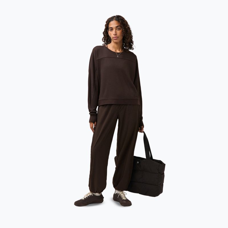 Bluza damska Sweaty Betty After Class Yoke Crop espresso brown 2