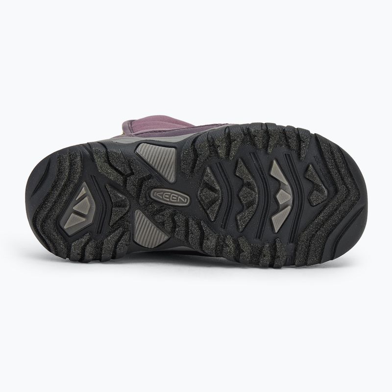 Śniegowce dziecięce KEEN Puffrider WP black plum/daiquiri green 4