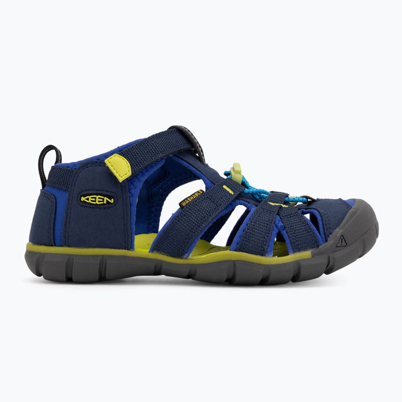 Sandały juniorskie KEEN Seacamp II CNX naval academy/chartreuse 2