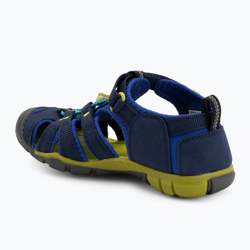 Sandały juniorskie KEEN Seacamp II CNX naval academy/chartreuse 3