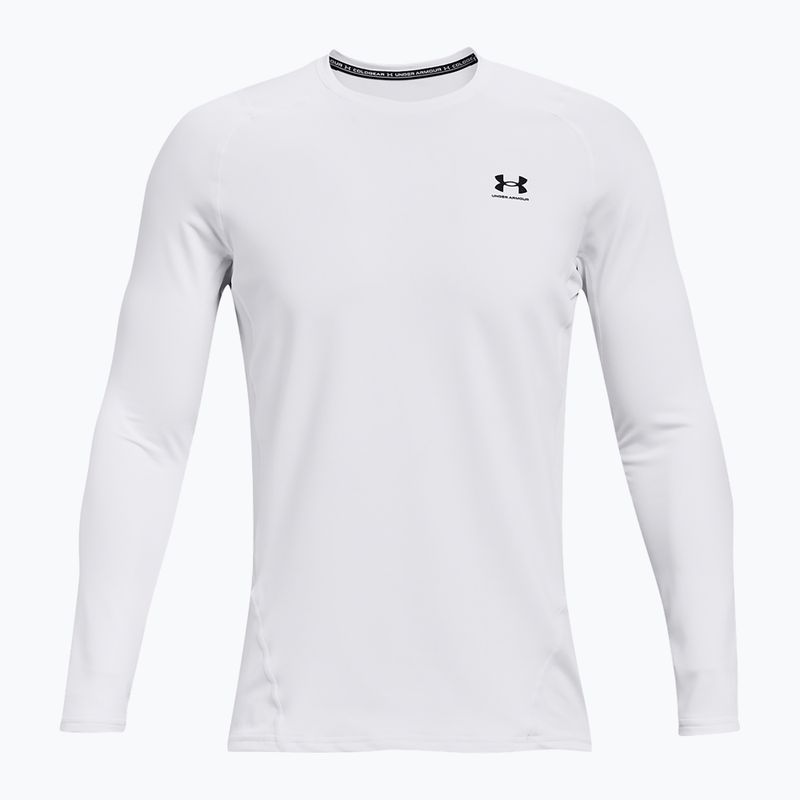 Longsleeve treningowy męski Under Armour CG Armour Fitted Crew white/black