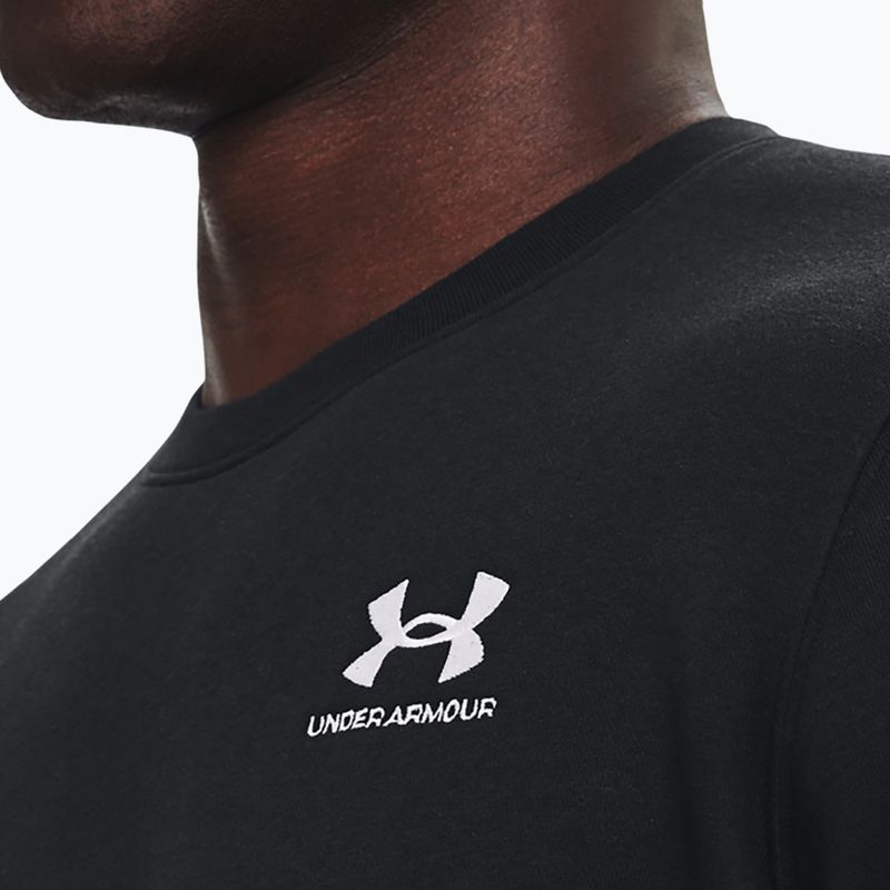 Bluza męska Under Armour Essential Fleece Crew black/white 3