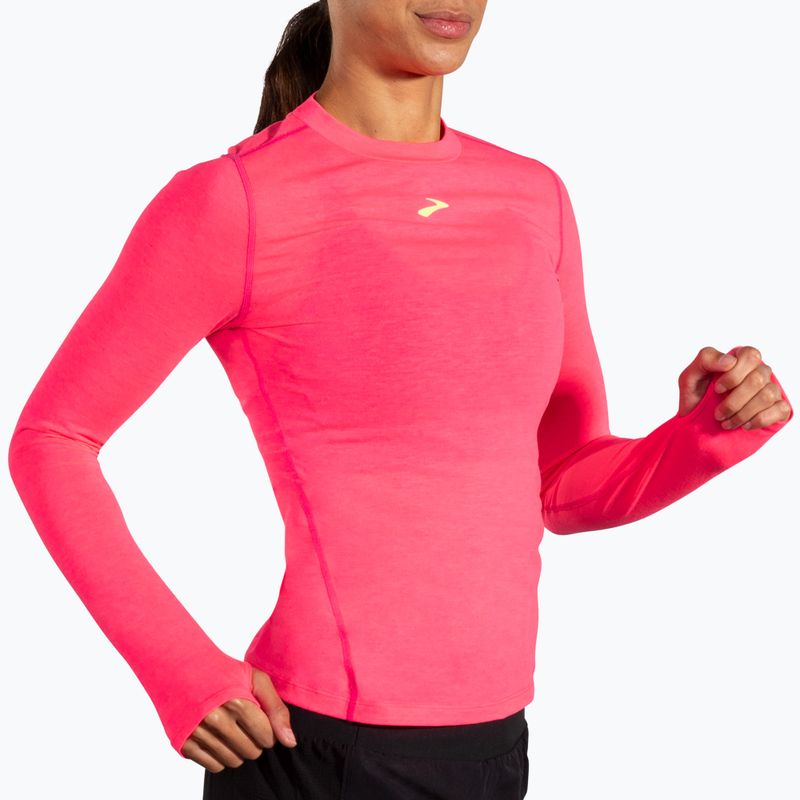 Longsleeve damski do biegania Brooks High Point neo pink 3