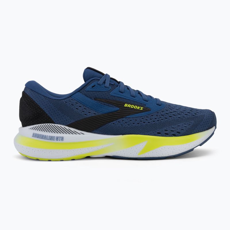 Buty do biegania męskie Brooks Adrenaline GTS 24 navy peony/black/acid lime 2