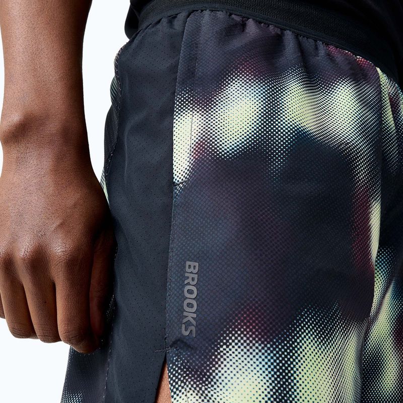 Spodenki do biegania męskie Brooks Dash Printed euphoryc black 3