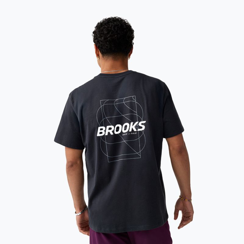 Koszulka do biegania męska Brooks Graphic black/white/slate grey 2