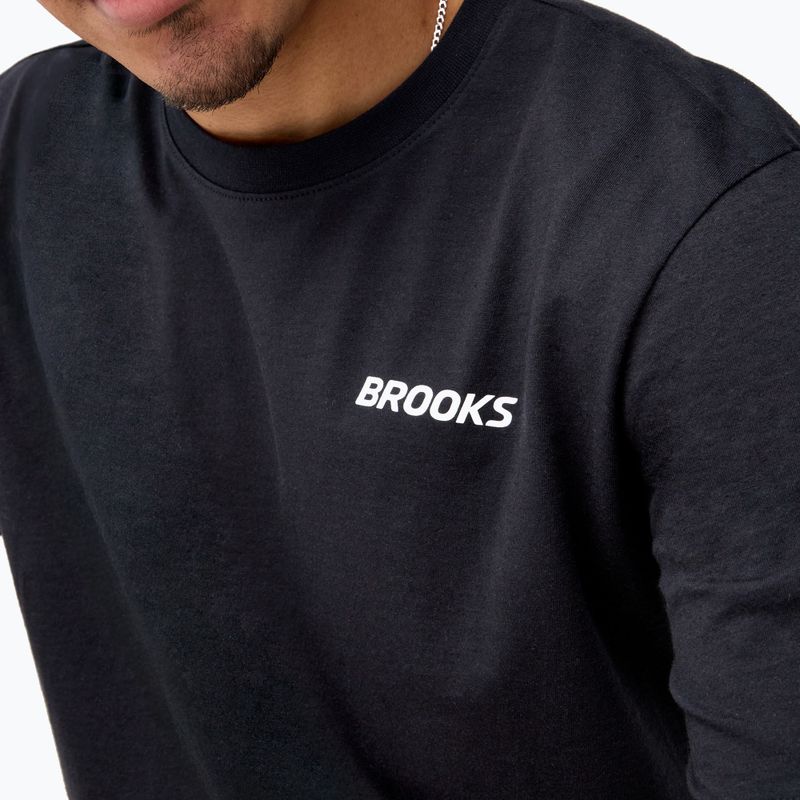 Koszulka do biegania męska Brooks Graphic black/white/slate grey 3