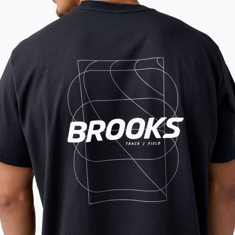 Koszulka do biegania męska Brooks Graphic black/white/slate grey 4
