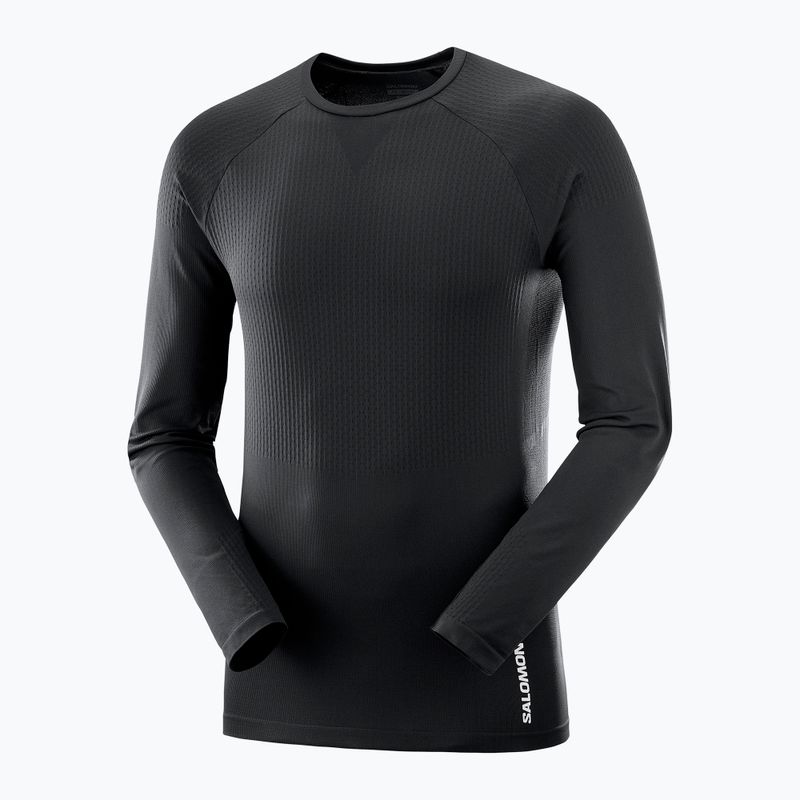 Longsleeve do biegania męski Salomon Sense Aero Seamless Tee deep black 6