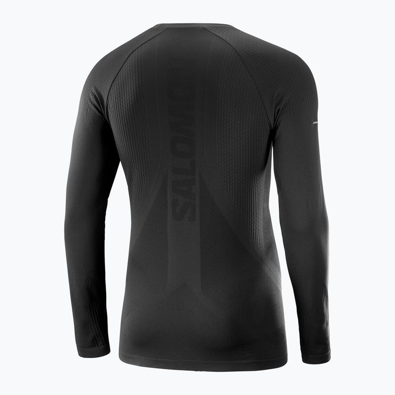 Longsleeve do biegania męski Salomon Sense Aero Seamless Tee deep black 7