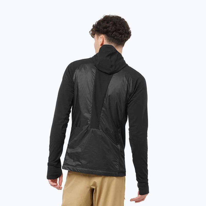 Kurtka hybrydowa męska Salomon Elixir Hybrid Hoodie Insulated deep black 2