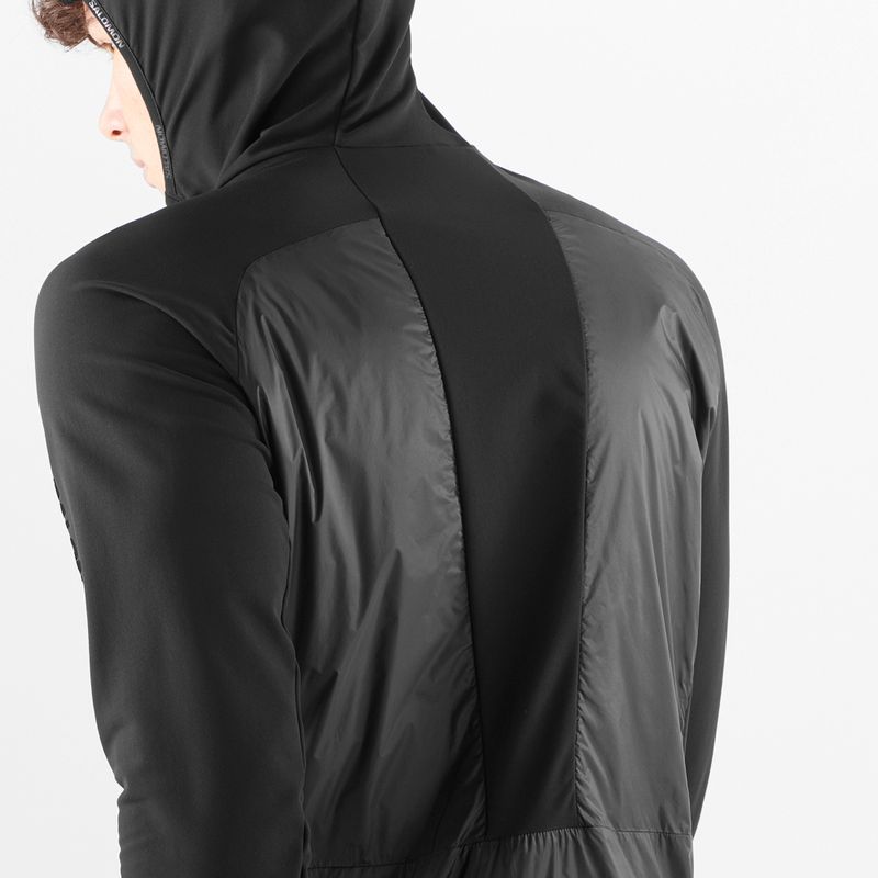 Kurtka hybrydowa męska Salomon Elixir Hybrid Hoodie Insulated deep black 5