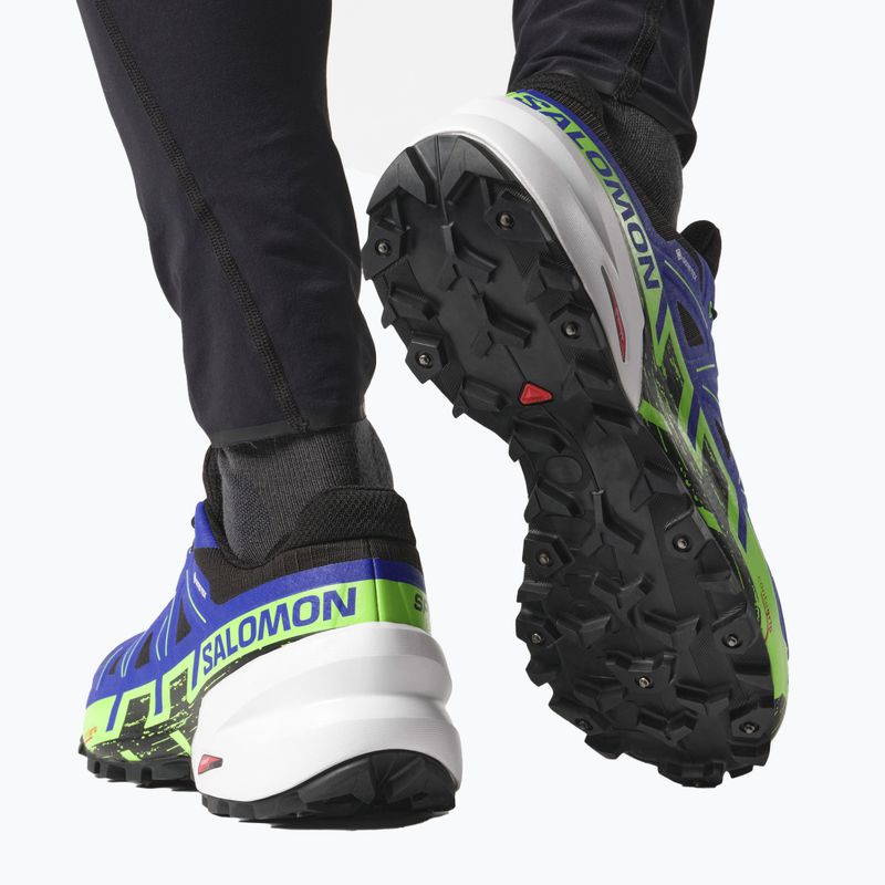 Buty do biegania męskie Salomon Spikecross 6 GTX black/surf the web/green gecko 14