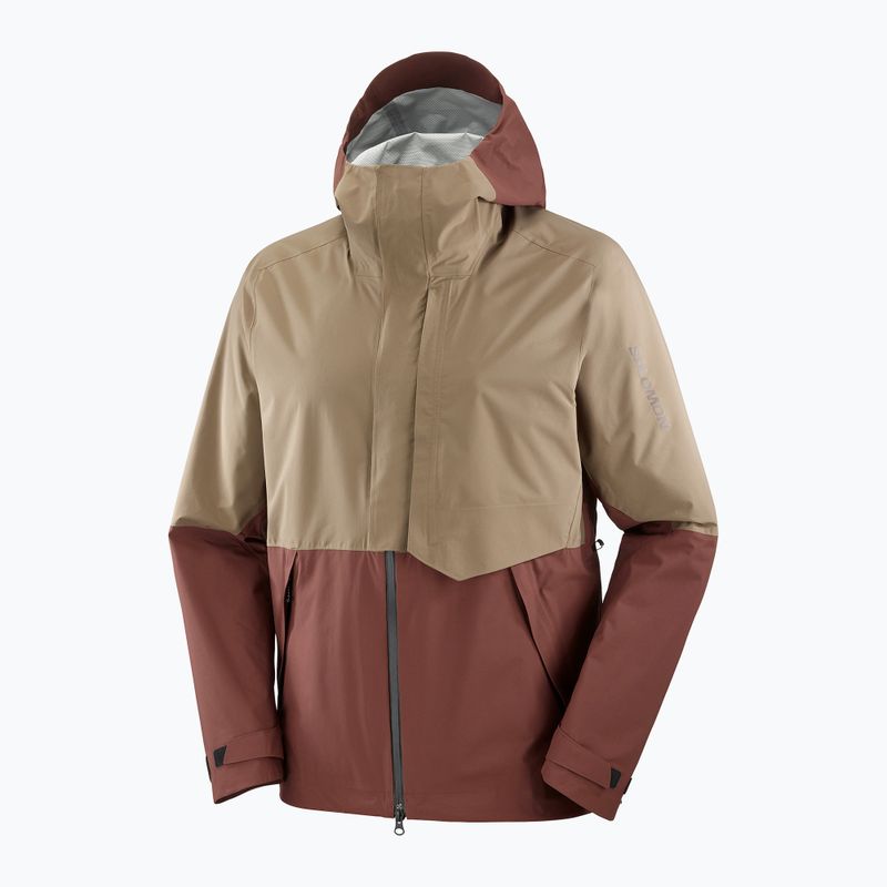Kurtka przeciwdeszczowa męska Salomon Outerpath Pro rum raisin/shitake 10