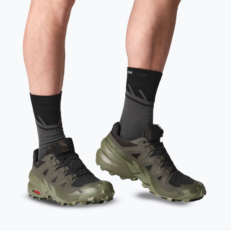 Buty do biegania męskie Salomon Speedcross 6 GTX black/peat/deep lichen green 9