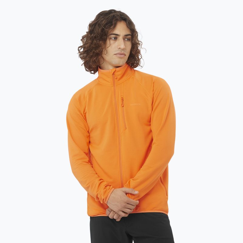 Bluza trekkingowa męska Salomon Lightwarm Full Zip turmeric