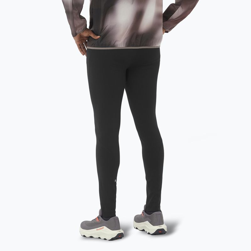 Legginsy do biegania męskie Salomon SHAKEout Core deep black 2