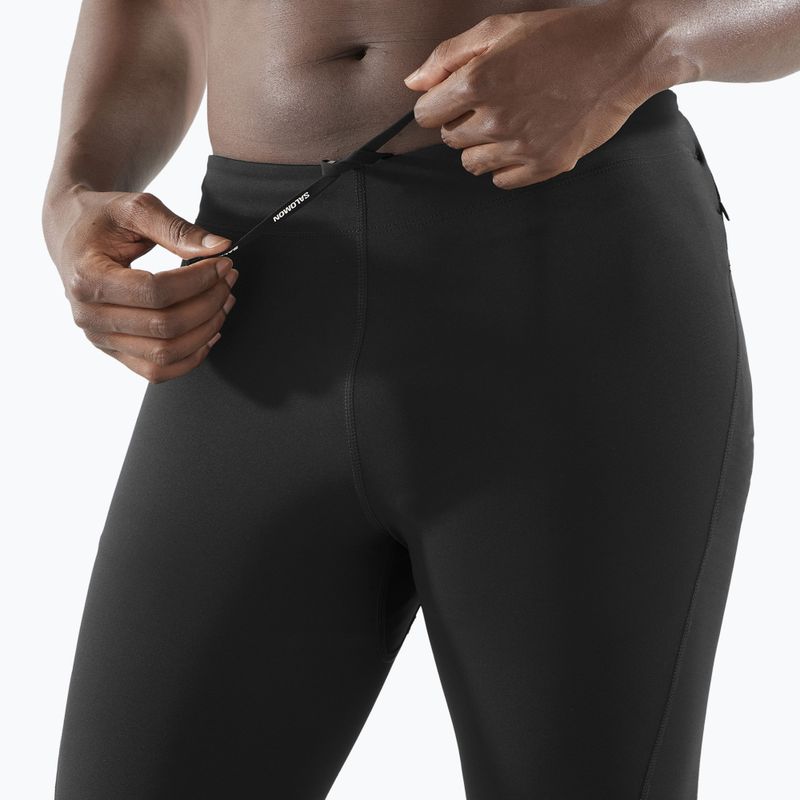 Legginsy do biegania męskie Salomon SHAKEout Core deep black 3