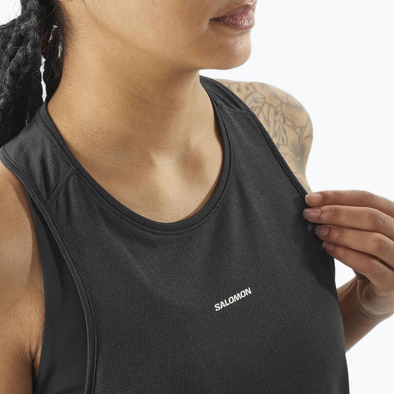 Koszulka do biegania damska Salomon SHAKEout Core Tank deep black 3